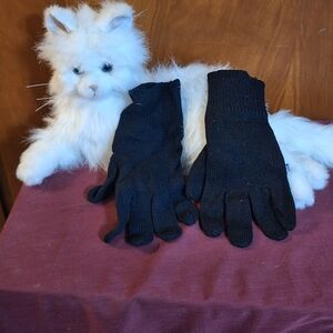 Black Knit Gloves